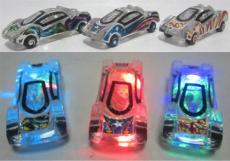 新奇特热销水晶透明闪光车玩具促销赠品