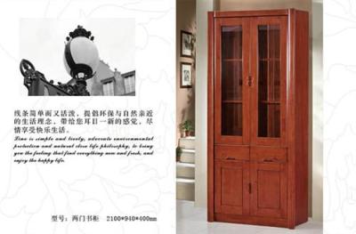 天津實木家具生產廠家兩門書柜