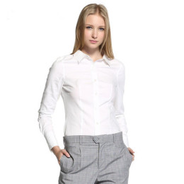 2014秋季新款女装商务通勤OL修身长袖白衬衫