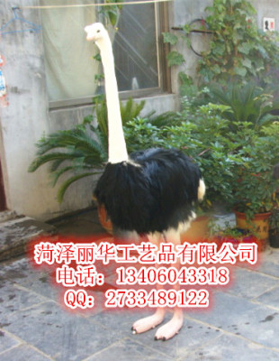 仿真鴕鳥模型花園公園裝飾稀有動物擺件道具