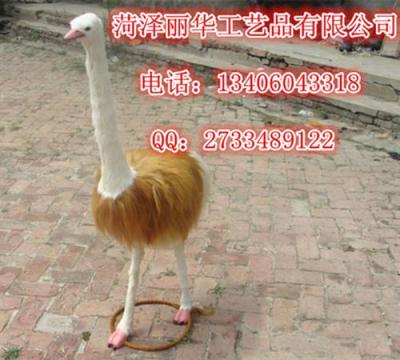 仿真鴕鳥模型花園公園裝飾稀有動物擺件道具