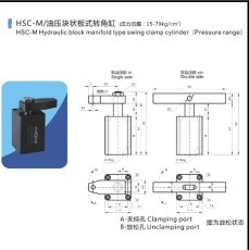 HSC-M25SR*90油压转角缸方块油路板式液压