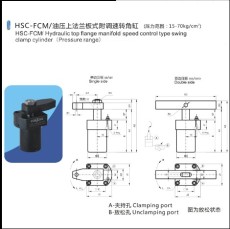 HSC-FCM25油压转角缸可调速间边夹紧器工件