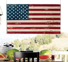 美式乡村家居装饰品美国国旗电视墙装饰物
