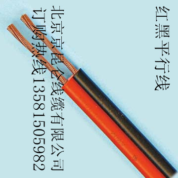 纯铜RVB2*0.3红黑平行电源线