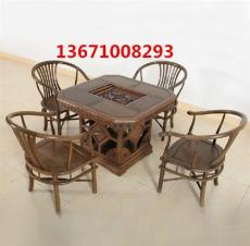 实木会客茶桌 茶桌椅六件套 红木古典餐台