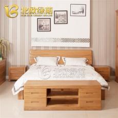 全实木高箱床卧室储物床榆木床简约床定制