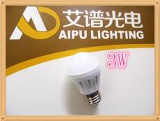 艾谱光电大量生产led球泡灯3W塑料灯泡