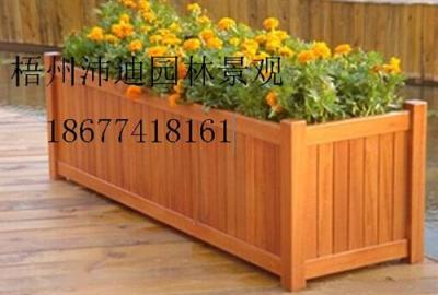 梧州木质花箱/木质花箱厂家/梧州碳化木花箱